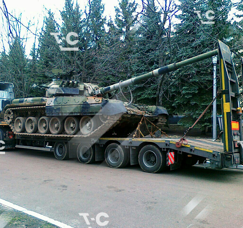 Перевозка военной техники на трале-9